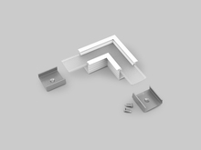 LINEA-IN20 rohová spojka 90 st bílý, E4900001s