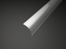 Difuzor pro profil CORNER 2 kulatý, čirý, LP202-TRANC