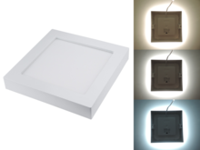 Hranatý přisazený 24W CCT LED panel, nastavení barvy 3000-6500K, 2150Lm, 3 roky záruka