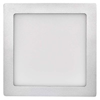 LED panel 224x 224mm, přisazený stříbrný, 18W neutrální bílá