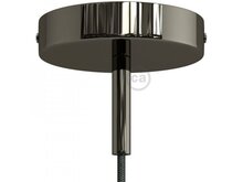 Válcový kovový stropní baldachýn se 7cm kabelovou průchodkou - 1 otvor