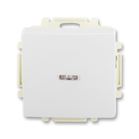 Ovládač zapínací s krytem, se sv. N, s průzorem, řazení 1/0So, jasně bílá