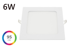 CRI>95 LED hranatý panel 6W, True Color Line, 120x120 vestavný, 3 roky záruka 