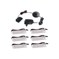PVC LED svítidlo pro osvětlení skleněných polic, 6ks, 12VDC, IP20, 63x22x11 PVC LED svítidlo pro osvětlení skleněných polic, 6ks, 12VDC, IP20, 63x22x11