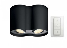 Hue Pillar SVÍTIDLO BODOVÉ LED GU10 2x5,5W 2x250lm 2200-6500K, černá