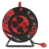 Gumový prodlužovací kabel na bubnu - 4 zásuvky 50m, 230V, IP44, 2,5mm2 Gumový prodlužovací kabel na bubnu - 4 zásuvky 50m, 230V, IP44, 2,5mm2