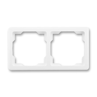Rámeček dvojnásobný (pro vodorovnou i svislou montáž), jasně bílá