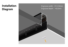 Magnetická kolejnice do omítky, černá