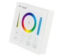 1 kanálový nástěnný ovladač RGB+CCT ,2.4GHz RF, Skleněný, B0, Mi-Light 1 kanálový nástěnný ovladač RGB+CCT ,2.4GHz RF, Skleněný, B0, Mi-Light
