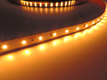 AMBER pásek 4,8W/m, 1800K, 10mm, PROFI, 24V, IP20, 60LED/m, 2835, 5let záruka