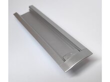 Koncovka profilu RECESSED 1, plná, stříbrná Koncovka profilu RECESSED 1, plná, stříbrná