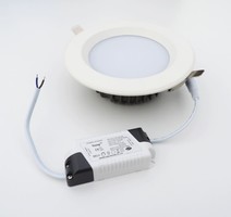 LED panel DOWNLIGHT 12W, 160mm, 1020lm, 230VAC, Teplá bílá, izolovaný zdroj, SMD5730