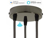 Smart válcový kovový stropní baldachýn - 3 otvory