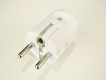 Vidlice přímá pro prodlužovací kabel, bílá Vidlice přímá pro prodlužovací kabel, bílá