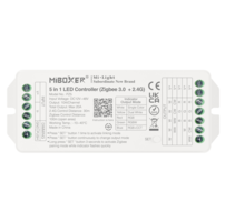 LED přijímač 5v1pro jenobarevné/CCT/RGB/RGBW/RGB+CCT LED pásky, Zigbee 3.0+ 2.4GHz, DC 12-48 V, Max.20 A, PZ5, Mi-Light LED přijímač 5v1pro jenobarevné/CCT/RGB/RGBW/RGB+CCT LED pásky, Zigbee 3.0+ 2.4GHz, DC 12-48 V, Max.20 A, PZ5, Mi-Light