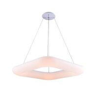 LED závěsné svítidlo bílé hranaté, LED 50W, 3000K, IP20