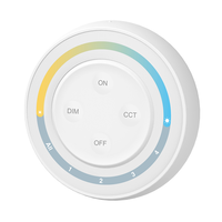 4-zónový ovladač SUNRISE pro CCT pásky, bílý, 2.4GHz RF, S1W+, Mi-Light