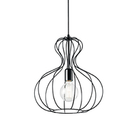 Závěsné svítidlo Ideal Lux SP1 AMPOLLA-1 SP1 NERO, 148502 černé 35cm