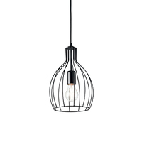 Závěsné svítidlo Ideal Lux AMPOLLA-2 SP1 NERO, 148151 černé 20,5 cm