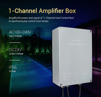1 kanálový zesilovač 200W, 24VDC, 230VAC, max 8.5A, IP66, SYS-PT2, Mi-Light 1 kanálový zesilovač 200W, 24VDC, 230VAC, max 8.5A, IP66, SYS-PT2, Mi-Light