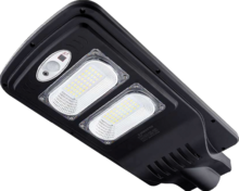 LED solární pouliční osvětlení s ovladačem, senzor pohybu, 12W, 6000K, IP65, OP9136