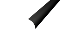 Difuzor pro profil CORNER 2 kulatý, černý