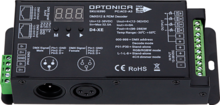 DMX512 dekodér 4 kanály, 8A/kanál, IP20, 12-36V, 3 roky záruka, OP6390 DMX512 dekodér 4 kanály, 8A/kanál, IP20, 12-36V, 3 roky záruka, OP6390
