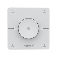 Nástěnný ovladač 4 zónový CCT, 2.4GHz, 2 x AAA, bílý, K0S-W, Mi-Light Nástěnný ovladač 4 zónový CCT, 2.4GHz, 2 x AAA, bílý, K0S-W, Mi-Light