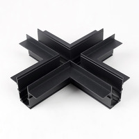 Zapuštěný vodorovný roh X, černý, AM-MR-X20HFA