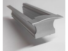 Koncovka profilu RECESSED 2, plná, stříbrná Koncovka profilu RECESSED 2, plná, stříbrná