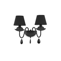 Nástěnné svítidlo Ideal Lux BLANCHE AP2 NERO, 111889