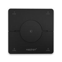 Nástěnný ovladač 4 zónový CCT, 2.4GHz, 2 x AAA, černý, K0S-B, Mi-Light Nástěnný ovladač 4 zónový CCT, 2.4GHz, 2 x AAA, černý, K0S-B, Mi-Light