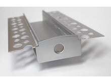 Koncovka profilu RECESSED 5 s otvorem, štříbrná Koncovka profilu RECESSED 5 s otvorem, štříbrná