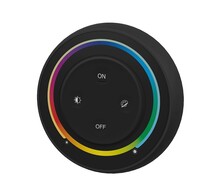 Jednokanálový ovladač RAINBOW pro RGB+CCT pásky, Černý, 2.4GHz, S2-B, Mi-Light Jednokanálový ovladač RAINBOW pro RGB+CCT pásky, Černý, 2.4GHz, S2-B, Mi-Light