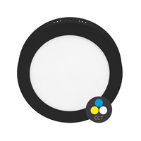 Kulatý přisazený LED panel 25W, 2260lm , CCT (3000/4000/6000), černé provedení