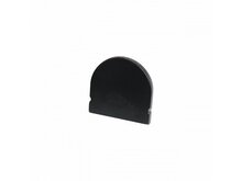 Koncovka profilu Surface 8 plná, černá, půlkulatá Koncovka profilu Surface 8 plná, černá, půlkulatá