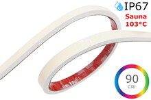 SAUNA 10W COB pásek, 103°C, 10mm, IP67, VHB, 24VDC, 480LED, 5let záruka