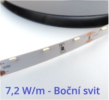 LED pásek s bočním svitem 8mm 7,2W/m, PROFI, 12V, IP20, 60LED/m, záruka 5 let
