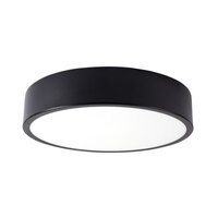 LED stropní svítidlo, černé, LED 18W, kulaté