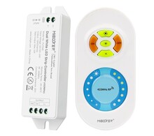 Sada CCT dálkový ovladač a CCT LED přijímač, RF 433MHz, Max.12A, 12-24V, FUT040, Mi-Light Sada CCT dálkový ovladač a CCT LED přijímač, RF 433MHz, Max.12A, 12-24V, FUT040, Mi-Light