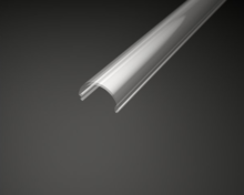 Difuzor půlkulatý pro profil SURFACE 8, transparentní