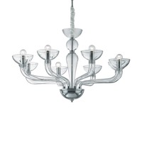  Závěsné svítidlo Ideal Lux Casanova SP8 transparente 044255 čiré 88cm 8x40W  