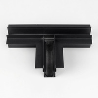 Zapuštěný vodorovný roh T, černý, AM-MR-T20HFA