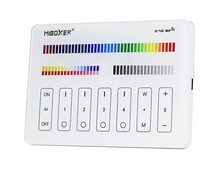 4 kanálový nástěnný ovladač RGB+CCT, M4, skleněný, Mi-Light 4 kanálový nástěnný ovladač RGB+CCT, M4, skleněný, Mi-Light