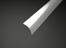 Difuzor pro profil CORNER 2 kulatý, mléčný, LP202-MILKC