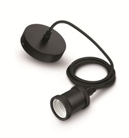 Vintage KABEL S OBJÍMKOU E27 max. 1x40W, černá