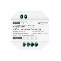 Bezdrátové stmívání, 2.4GHz, jednobarevné pásky, 100-240V, PUSH1-3, Mi-Light Bezdrátové stmívání, 2.4GHz, jednobarevné pásky, 100-240V, PUSH1-3, Mi-Light