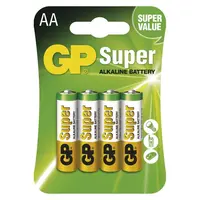 Alkalická baterie GP Super AAA (LR03), 4 ks