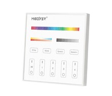 4 kanálový nástěnný ovladač RGB+CCT, T4, AC100~240V, Mi-Light 4 kanálový nástěnný ovladač RGB+CCT, T4, AC100~240V, Mi-Light