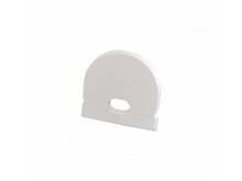 Koncovka profilu Surface 8 s otvorem, bílá, půlkulatá Koncovka profilu Surface 8 s otvorem, bílá, půlkulatá
